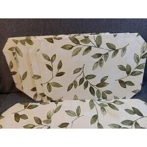 Better Home Placemats Green Leaf Beige White Cottagecore Home Decor Set Of 6